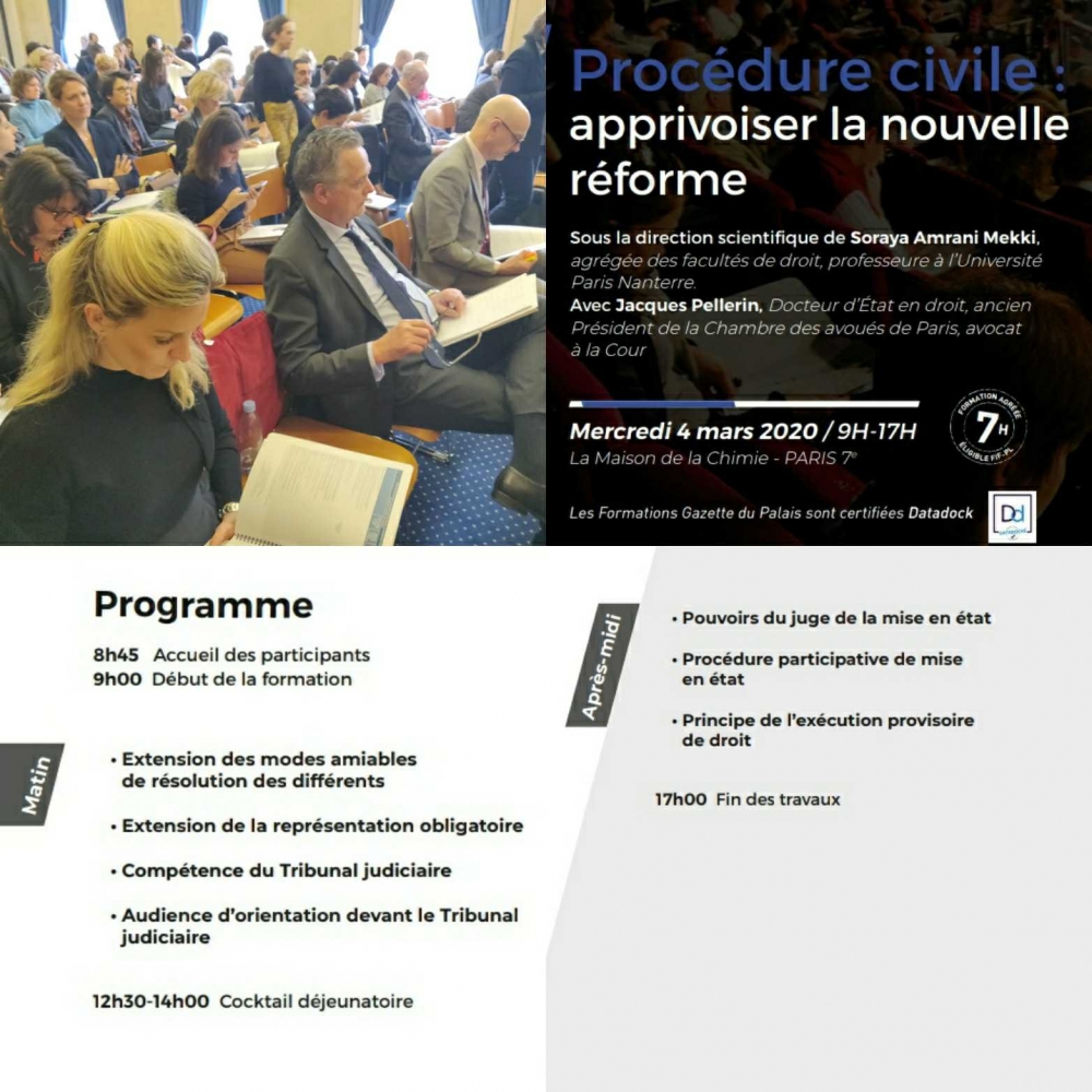 Formation sur la Réforme de la procédure civile